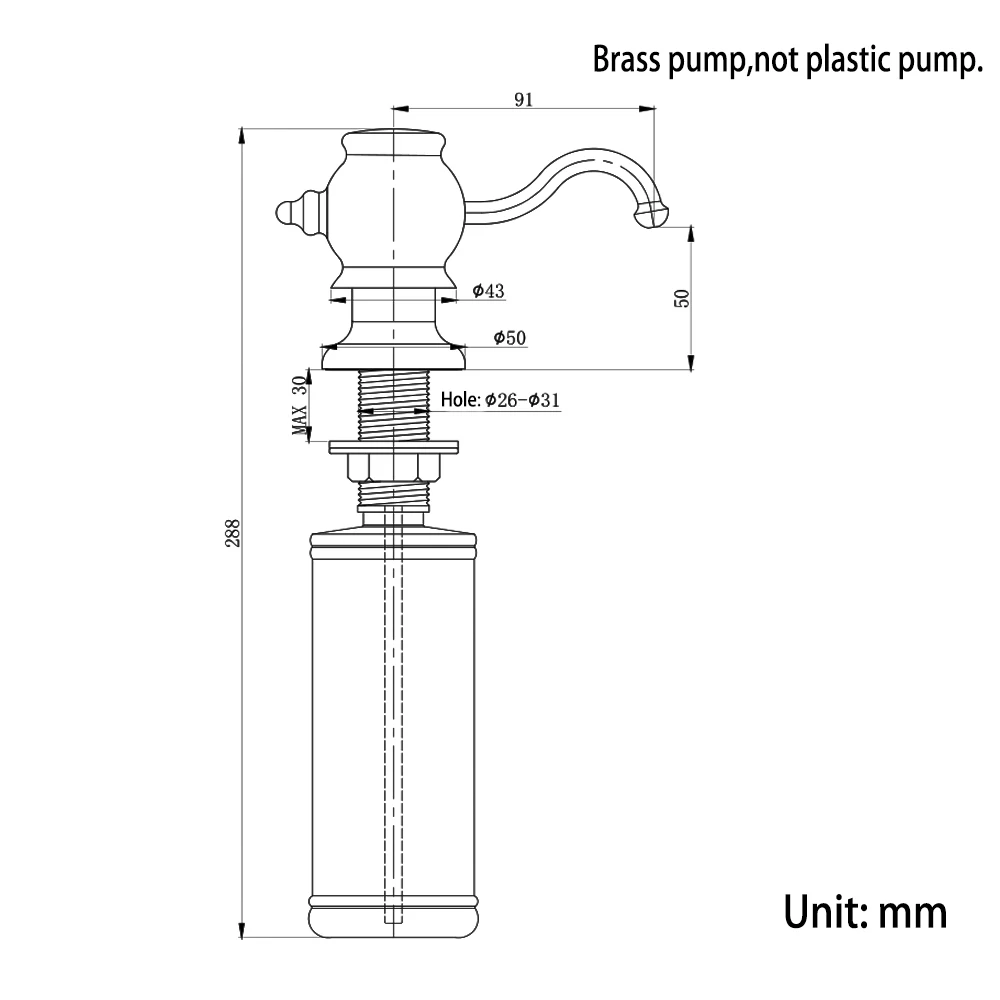 Detergent Liquid Soap Dispensers Hand Wash Dispenser Soap Pump Bottle For Kitchen Sink Liquid Soap Kitchen Organizer