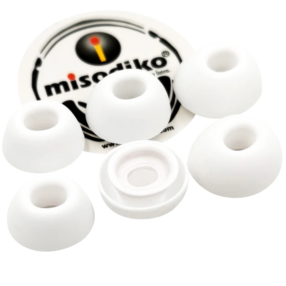 

misodiko Silicone Earbuds Tips for Apple AirPods Pro/ Pro2 (3Pairs, White)