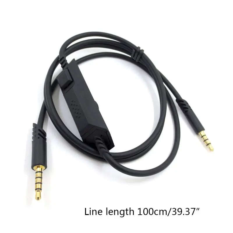 Fone de ouvido audio preto para logitech astro a10 a40 g233 g433 cabo de áudio com fio