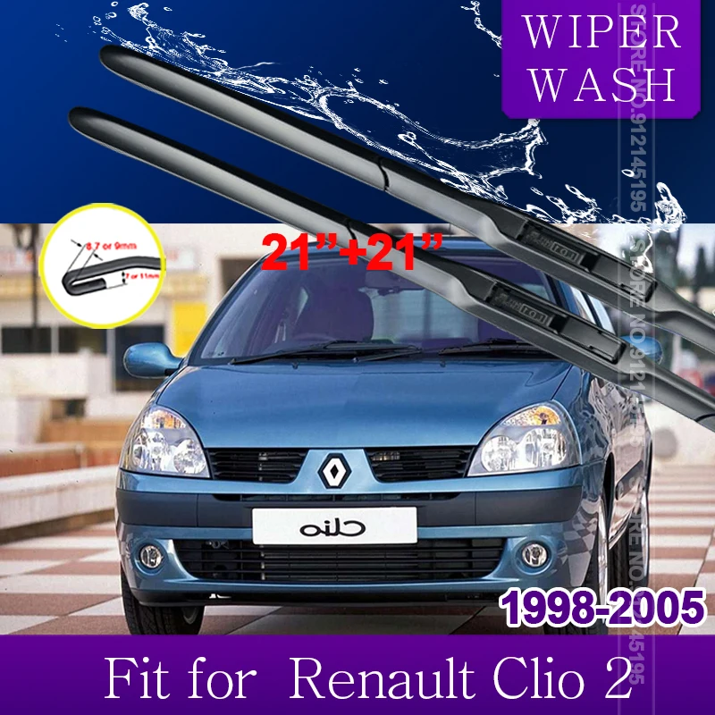 

Car Wiper Blades for Renault Clio 2 MK2 1998~2005 Front Windscreen Windshield Wipers Car Accessories Stickers 1999 2000 2001