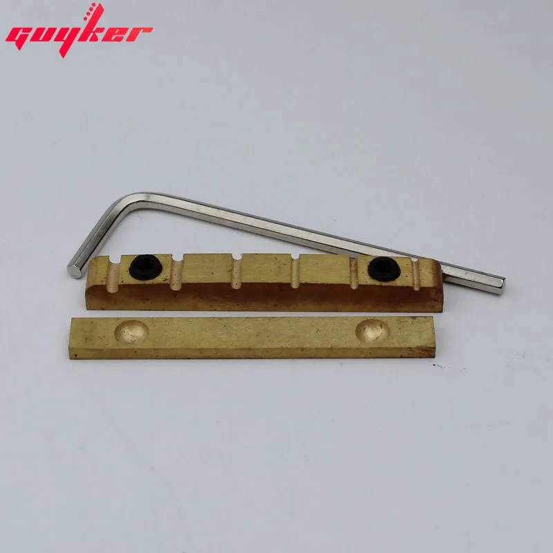 Adjustable Bell Brass Nut Guitar Brass Bridge Nut Split Regulation Nut Replacement Parts For LP Guitar/ST Guitar