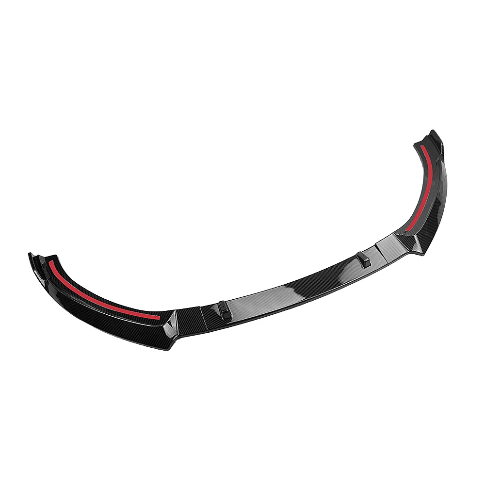 Front Bumper Spoiler Lip For Audi A3 S-Line S3 8V 2017 2018 2019 2020 Sport Carbon Fiber Look/Gloss Black Lower Splitter Blade