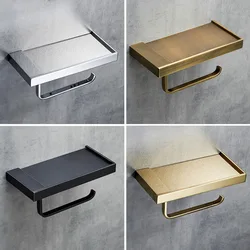 Tuqiu Bathroom Paper Holder Total Brass Bathroom Paper Roll Holder Gold Tissue Holder Box  Rack Toilet Paper Holder Tissue Boxes