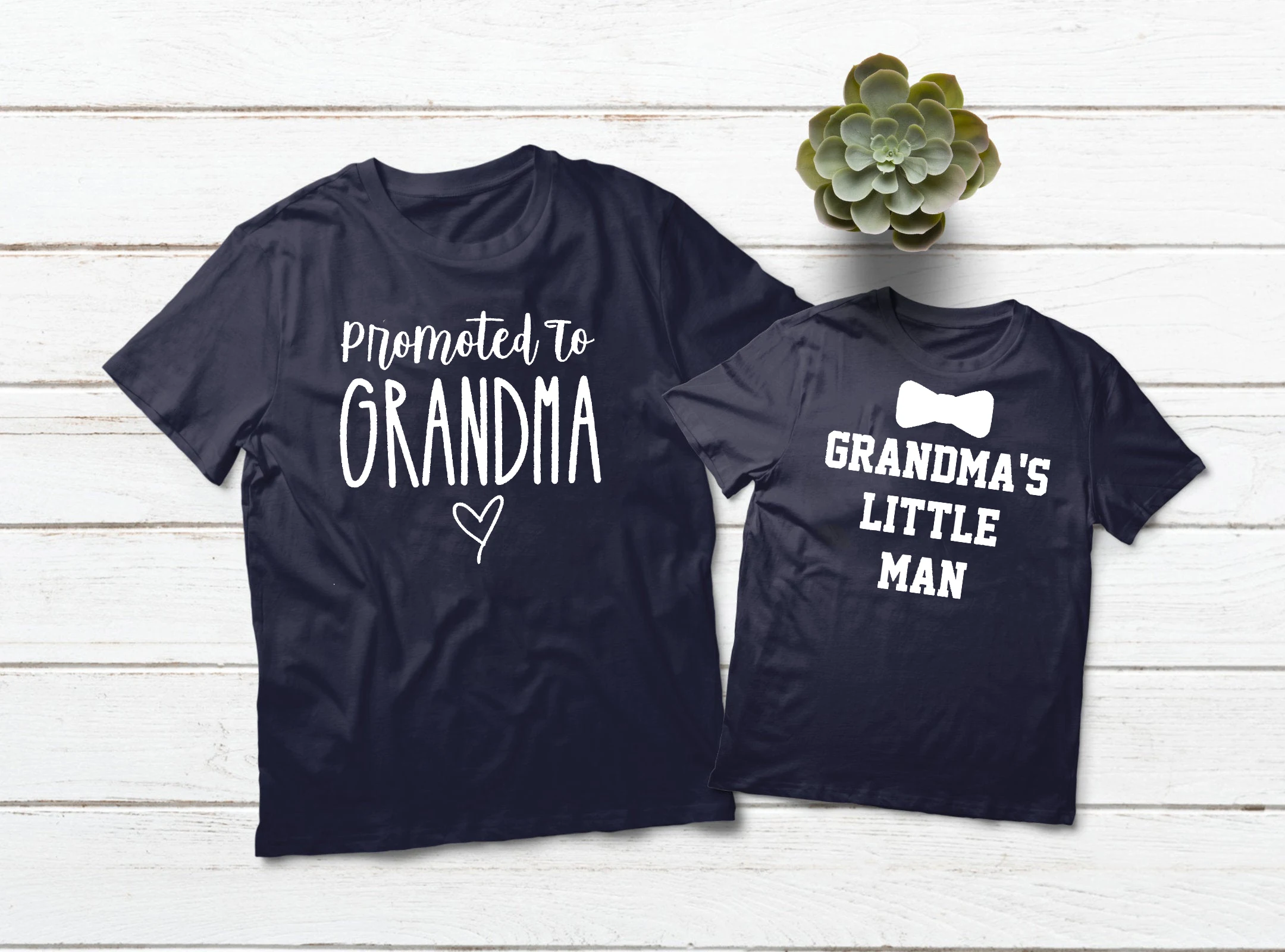 Promoted to be Grandma T-Shirt Nana and Grandkids Shirts Summer Family Matching Tshirts Grandpa's Little man short sleeve tops