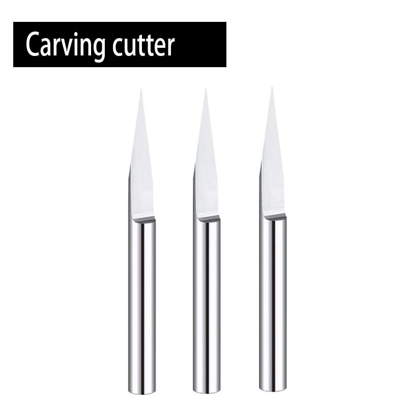 OYYU Khắc Xay Cắt HRC55 Thép Vonfram Cacbua Đáy Phẳng Cắt D3.175 D4 Độ Cứng Cao Khắc CNC Máy Công Cụ