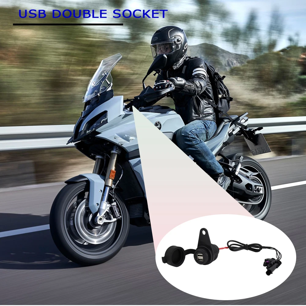 

NEW Motorcycle Parts USB Double Socket For BMW R1200GS LC adventure F900 XR K1600GT GTL S1000XR R nineT R9T K 1300 GT / S