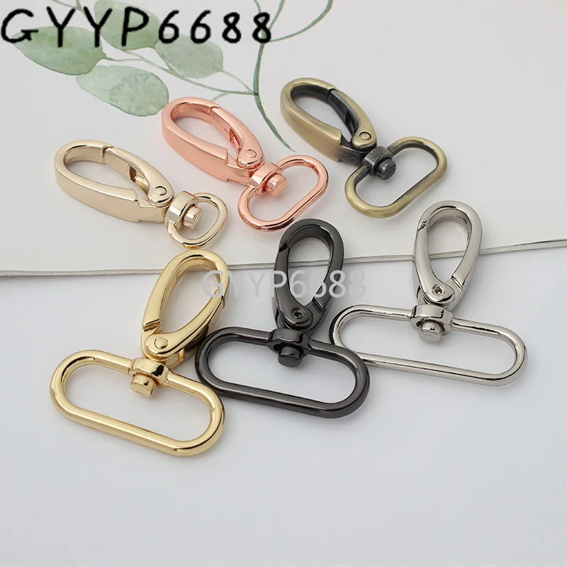 

10-30-100pcs 7 colors 13-20-26-30-38mm rose gold high quality bag clasps lobster swivel trigger clips snap hook for strapping