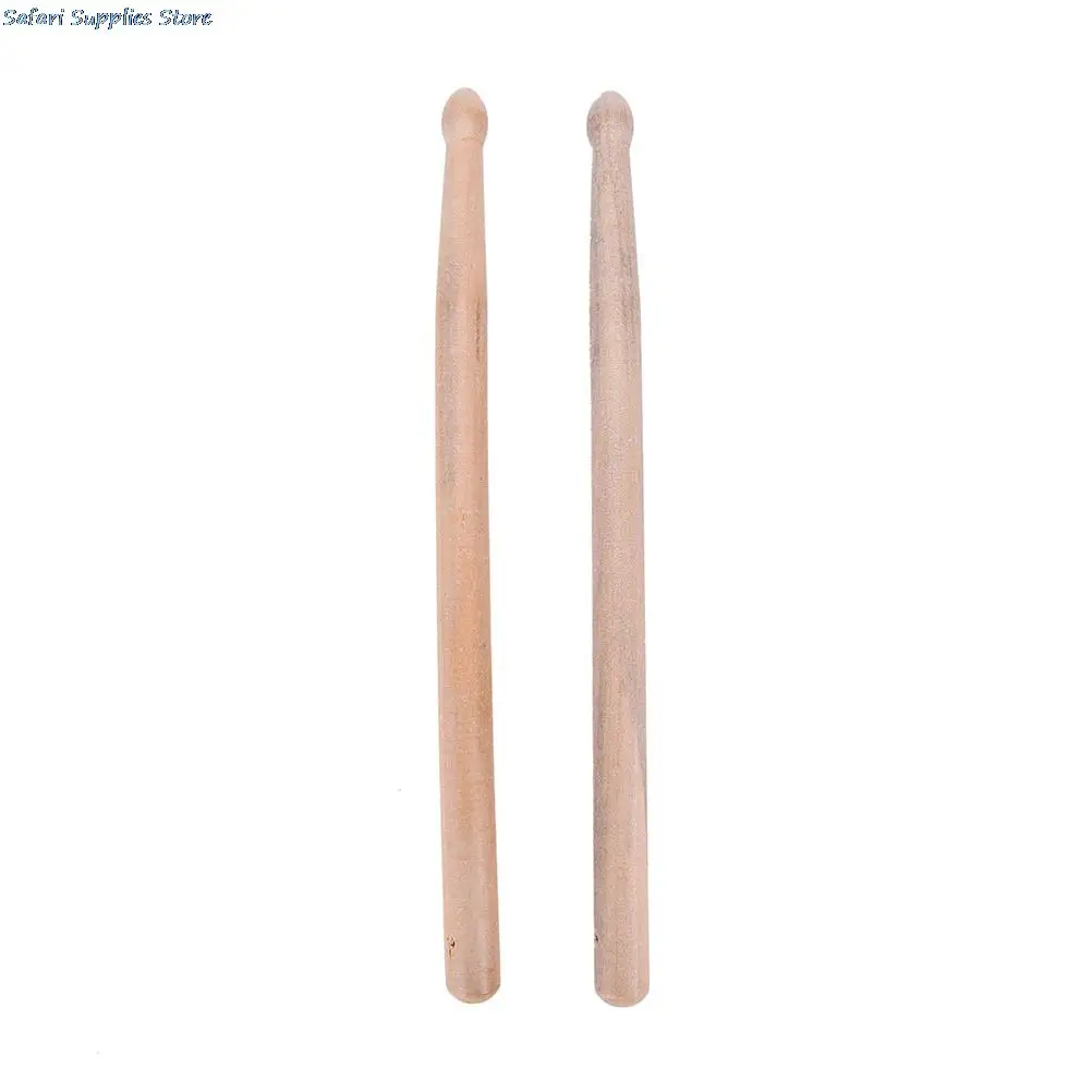 1 Pair 5A Maple Drum Sticks Wood Wooden Tip Band Musical Instrument Drumsticks