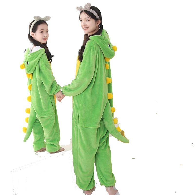 Dragon Pajamas For Kids Men Animal Onesies Kigurumi Adults Children Pyjamas Full Body Cosplay Costume One-Piece Pijamas Bodysuit