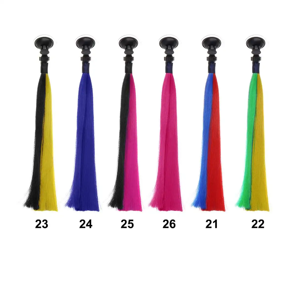 

Motorcycle Bike Gradient Ramp Helmet Sucker Removable Braid Pigtail Ponytail Straight Hair Mix Color Dirt Bike Ski Street