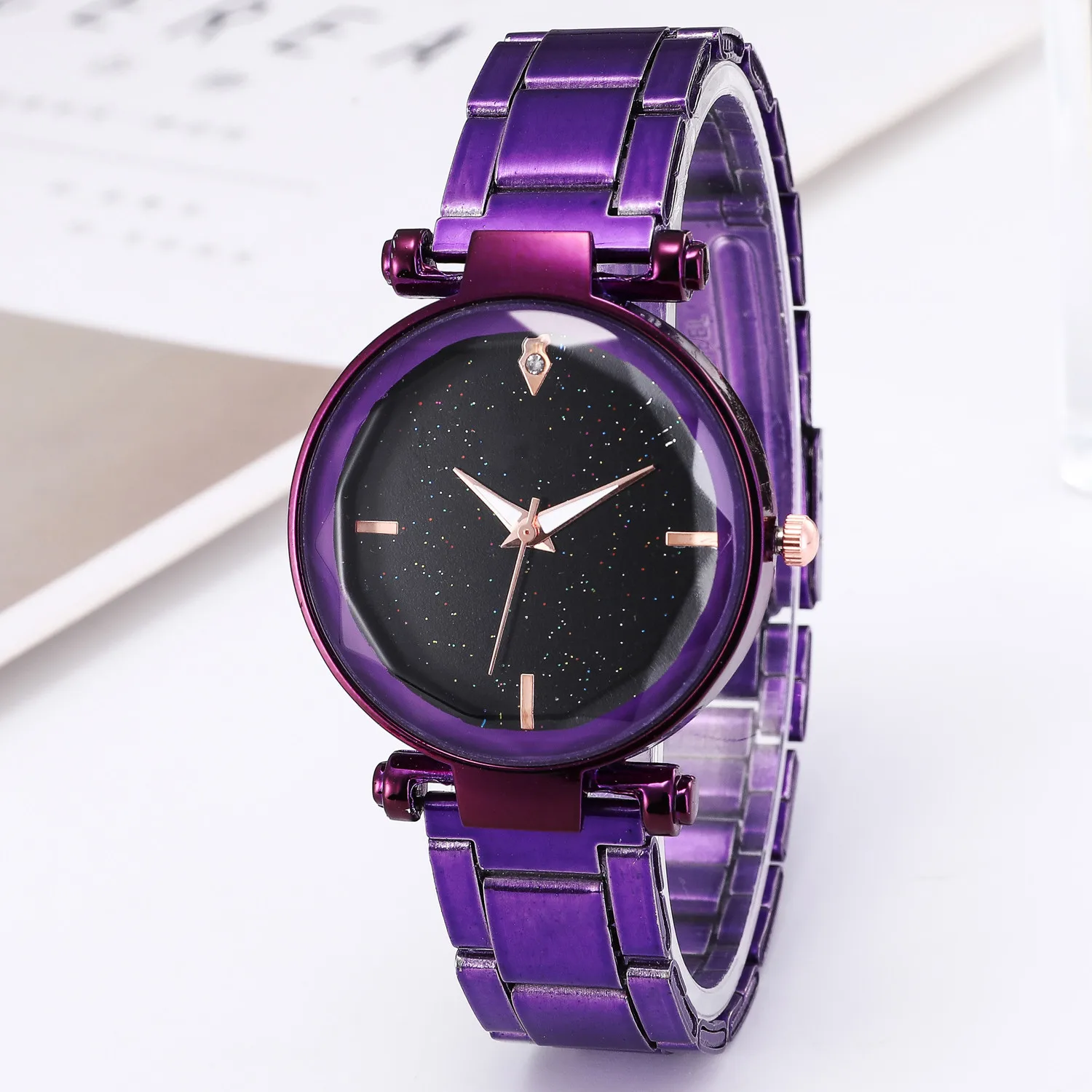 Fashionable casual women's watch SHSHD gold star series alloy steel strip male watch wholesale watches men and women