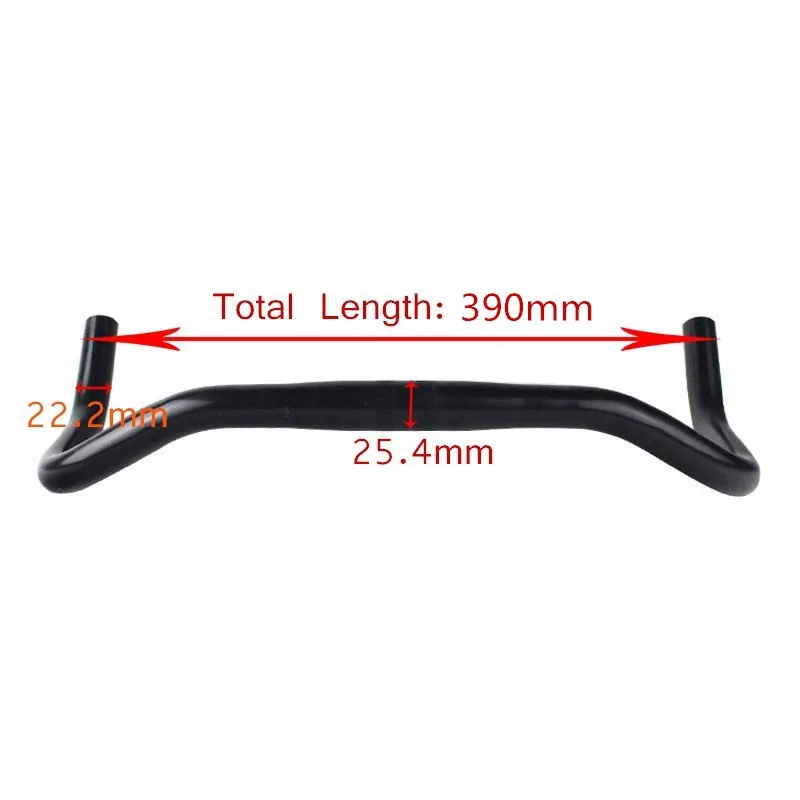 Fixed Gear 7 Colours Horns Handlebar 25.4*390mm Aluminum Alloy Vintage Retro Road Handlebars Bent Bar CSW005