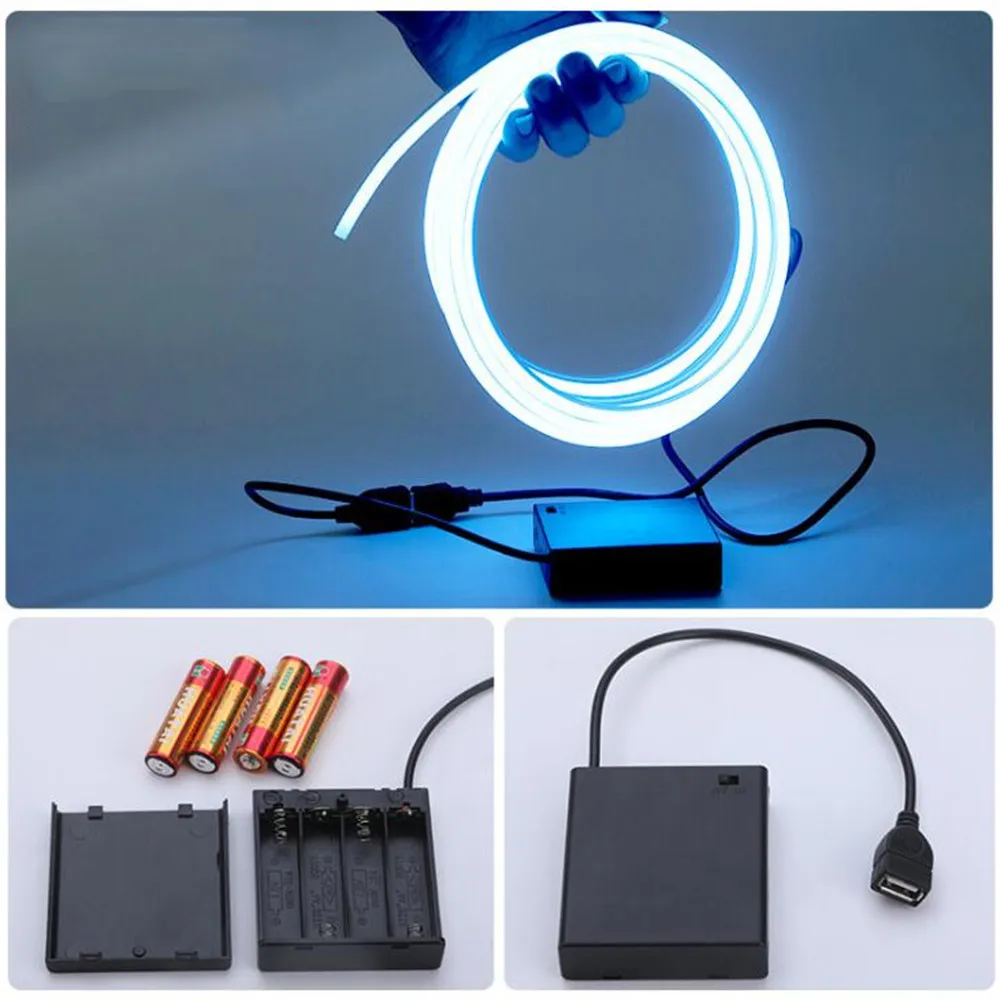 USB Battery LED Neon Light Strip Sign 5V 120Leds/m 6X12MM Soft Silicon Waterproof Flexible Tape Rope Ribbon TV Backlight Lamps