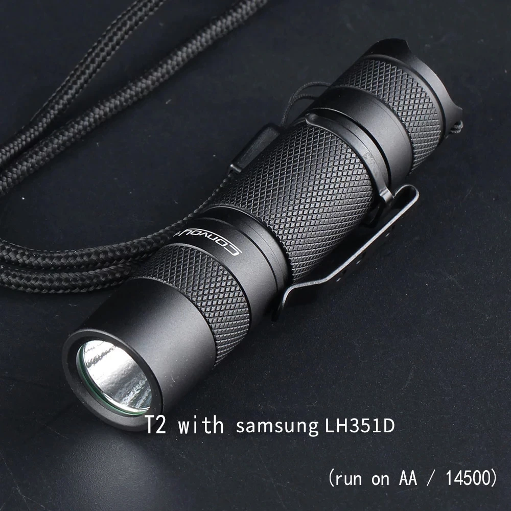 Convoy T2 with Samsung LH351D Led Flashlight Torch Lantern Flash Light AA Battery Linterna Fishing Camping Latarka