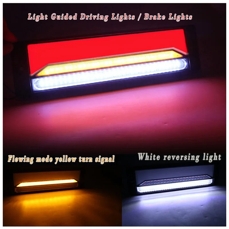 1pair  147 LED Waterproof Turn Signal Light Kit RV Rear 12V Stop Turning Taillight Sign Reverse Lights For Truck Trailer