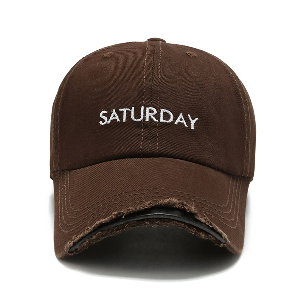 FS Vintage Brown Letter Baseball Caps For Men Cotton Women Trucker Hat Streetwear Hip Hop Face Cap Outdoor Sports Golf Hats Bone