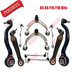 10 Pieces Front Axle Suspension Control Arm Stabilizer Link Tie Rod assemblies Kits  For BMW X5 F15 F85 X6 F16 F86 13-19 xDrive