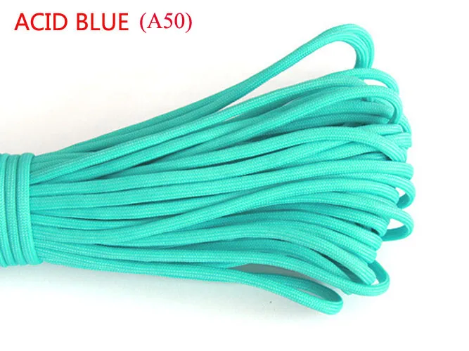 1 Stück 550 Paracord Fallschirmschnur Lanyard Mil Spec Typ III 7 Strang Kern 100 FT 27 Farben zum Klettern Camping Schnalle Armband