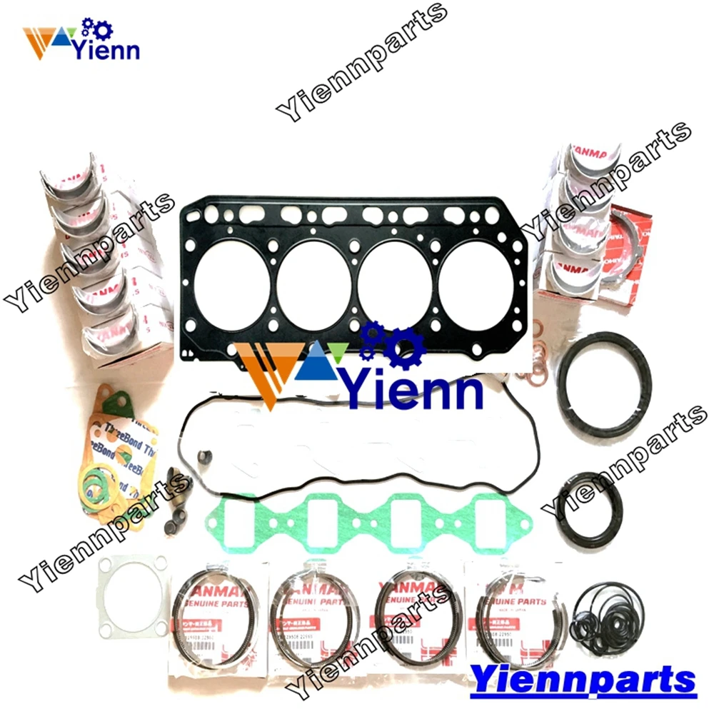 4TNE84 Overhaul Re-ring Kit For Yanmar Engine Repair Parts Excavator PC40-7 PC40R-8 Loader DSL601 SK510