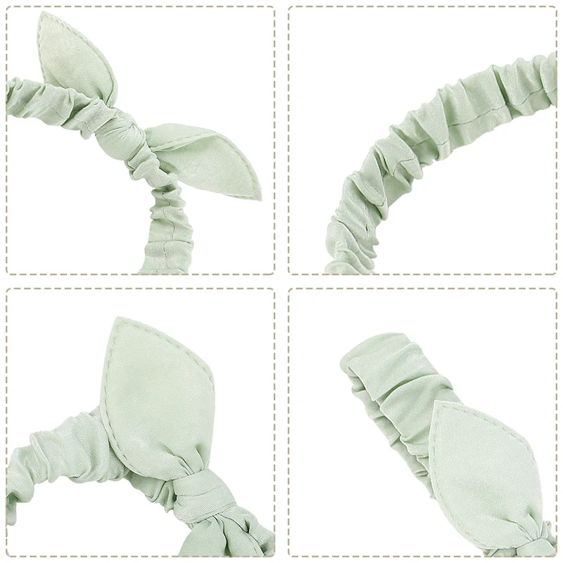 1PC Women Headband Cotton Solid Bow For Girl Rabbit Ear Hairbands Turban Knot Headband Fashion Accessoire Faixa cabelo feminino