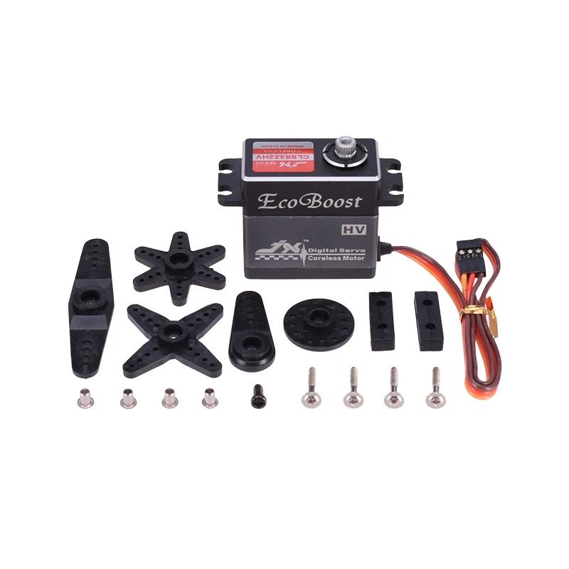 Servo Digital sin núcleo para helicóptero teledirigido JX CLS6322HV, engranaje de Metal de alto voltaje, 21KG, alta calidad