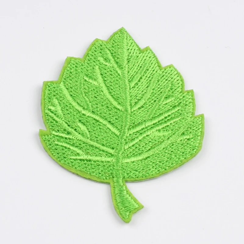10pcs/lot Embroidered Maple Patch Cartoon Leaf Stickers Iron On Sew On Clothing Appliques DIY Patchwork Crafts Garments Badge image 3