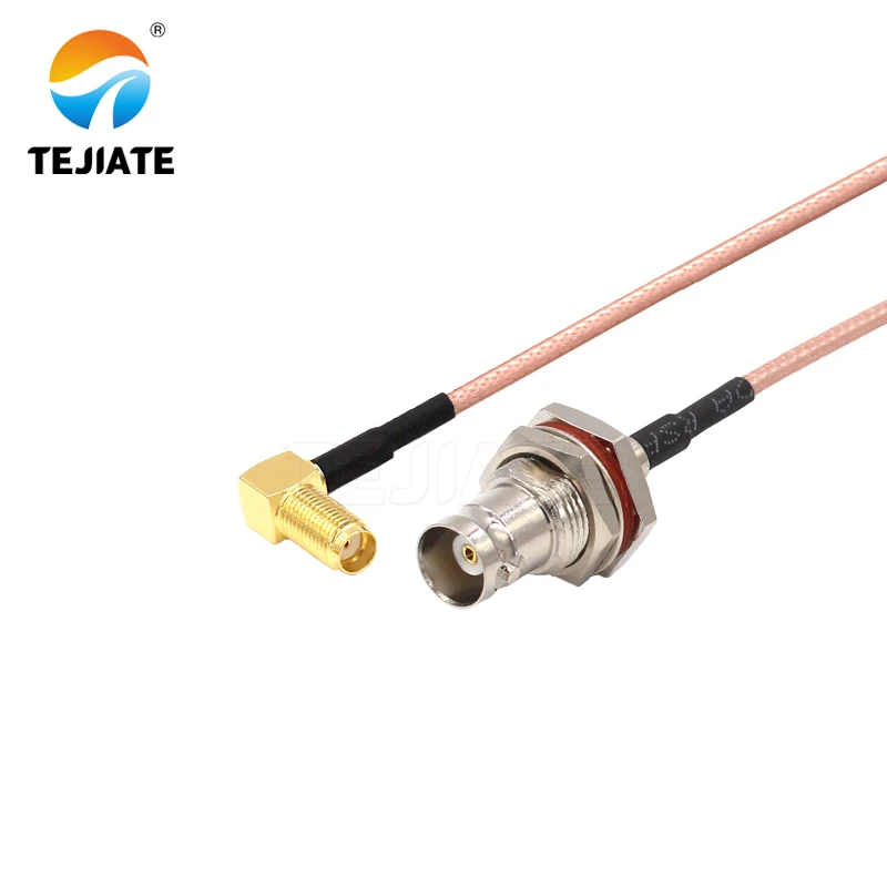 1PCS TEJIATE Adapter Cable BNC To SMA Type BNCK Convert SMAKW 8-90CM 1M 1.5M 2M Length Connector RG316 Wire