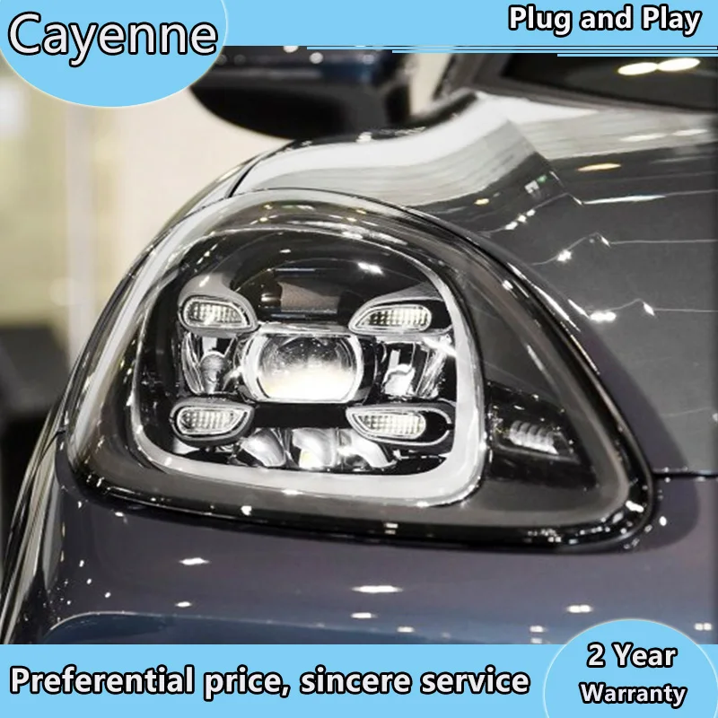 

Car Style all LED headlights for Porsche Cayenne 11-14 for Cayenne head lamp LED DRL Lens Double Beam H7 HID xenon lens