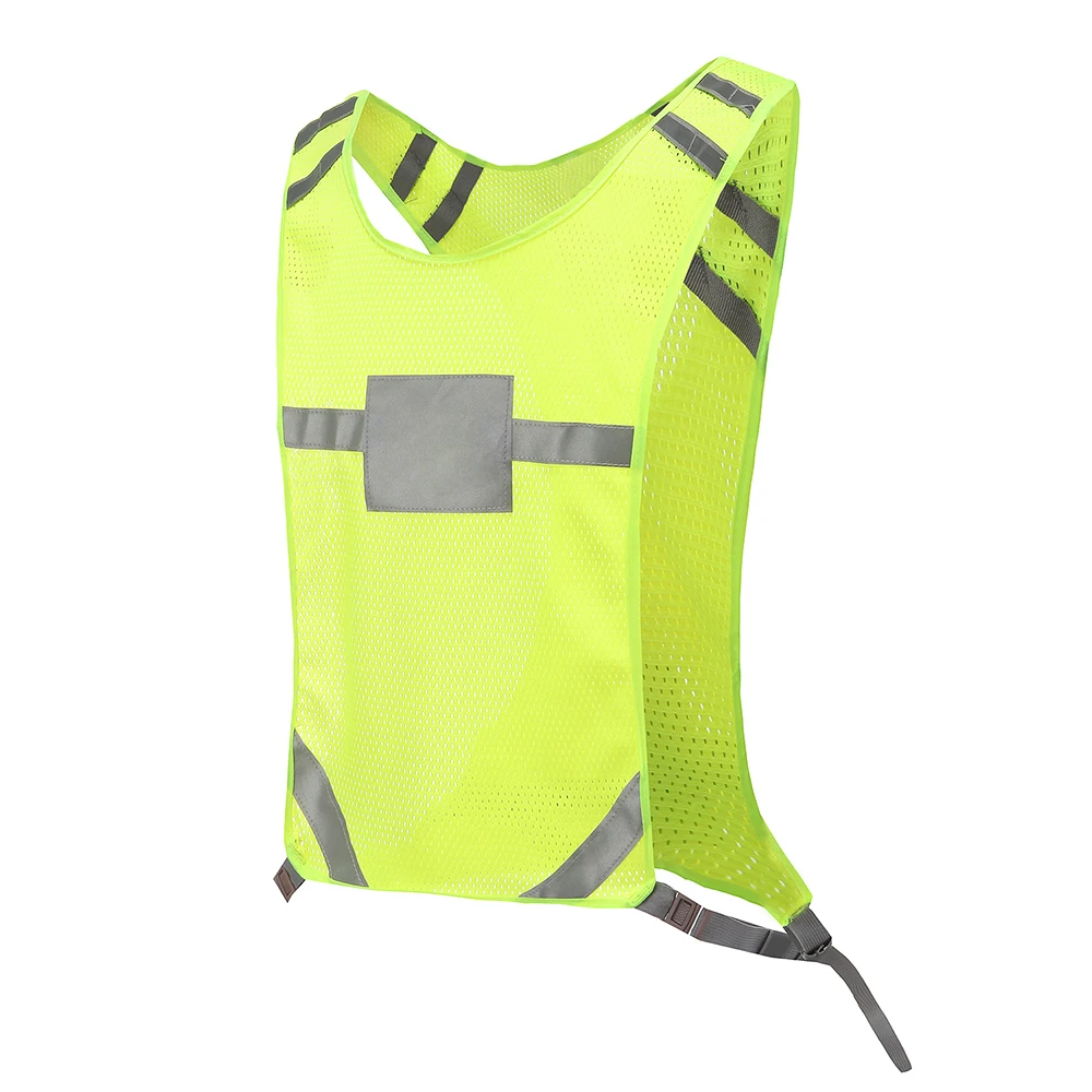 AYKRM chaleco de seguridad reflectante, alta visibilidad, protección para deportes al aire libre, correr, equipo de ciclismo ligero Hi Viz