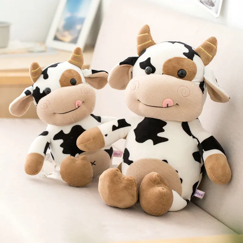 High Quality Plush Cow Toy Cute Cattle Plush Stuffed Animals Cattle Soft Doll Kids Toys Birthday Gift for Children Japan Style