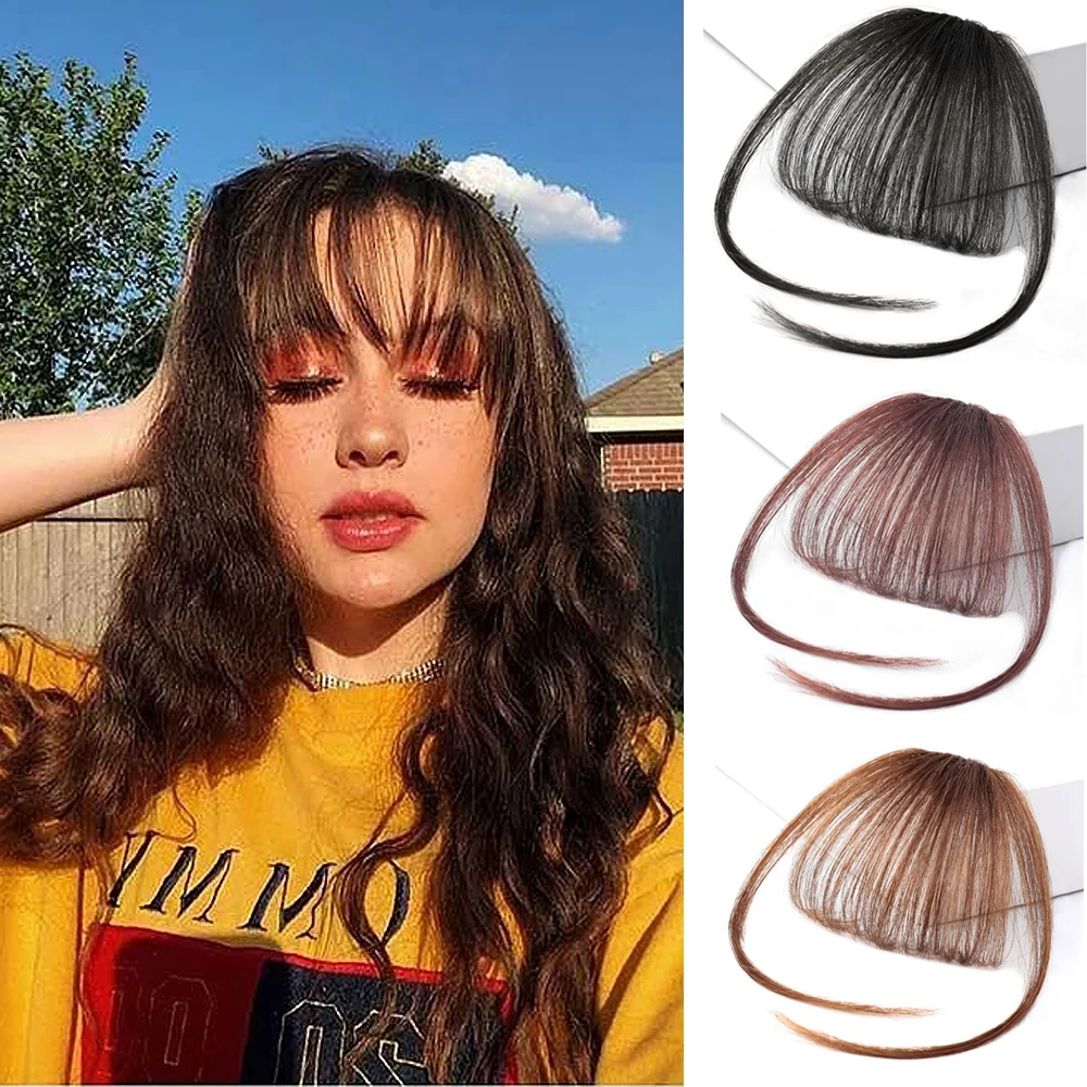 Synthetic Fake Bangs Hair Piece Irregularity Fringe Clip In Hair Bangs Hairpiece Clip In Hair Extensions 24 Colors