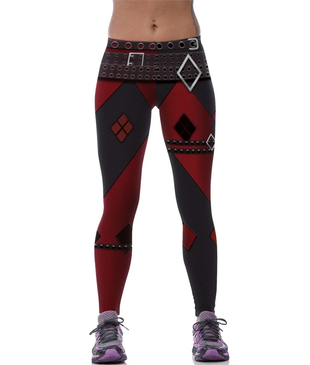 CostumeBuy Fitness Workout Yoga Leggings Costume Red Sports Skinny Tights Pants Tights L920