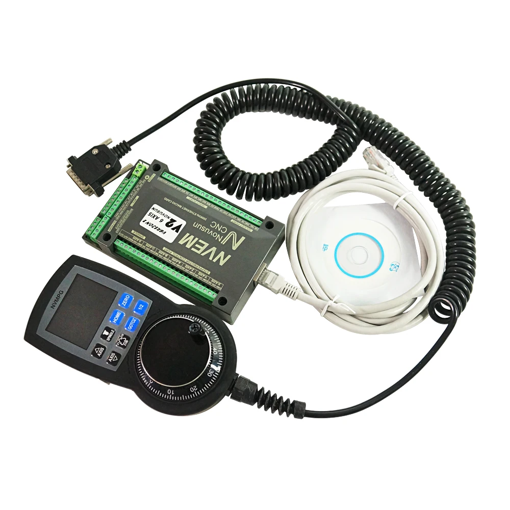 LY High Quality 6axis Ethernet Mach3 Control Card Manual Pulse Hand Wheel for CNC Milling Machine