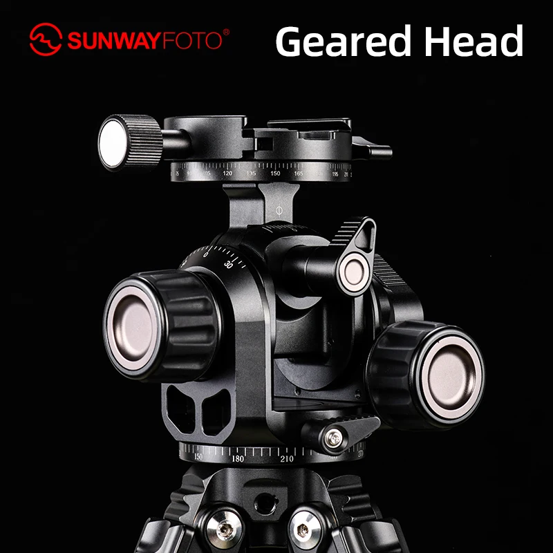 SUNWAYFOTO GH-PRO 3-Way Geared Tripod Head Include Arca Swiss Plate DP-60G