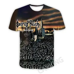CAVVING 3D Printed  Sacred Reich Band   Casual T-shirts  Hip Hop Tee Shirts Harajuku Styles Tops Clothing for Men/women