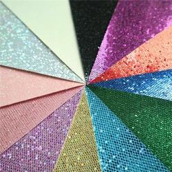 Self Adhesive Diamond Glitter PU Faux Leather Vinyl Sparkle Fabric Material Craft Bows Decor Handmade