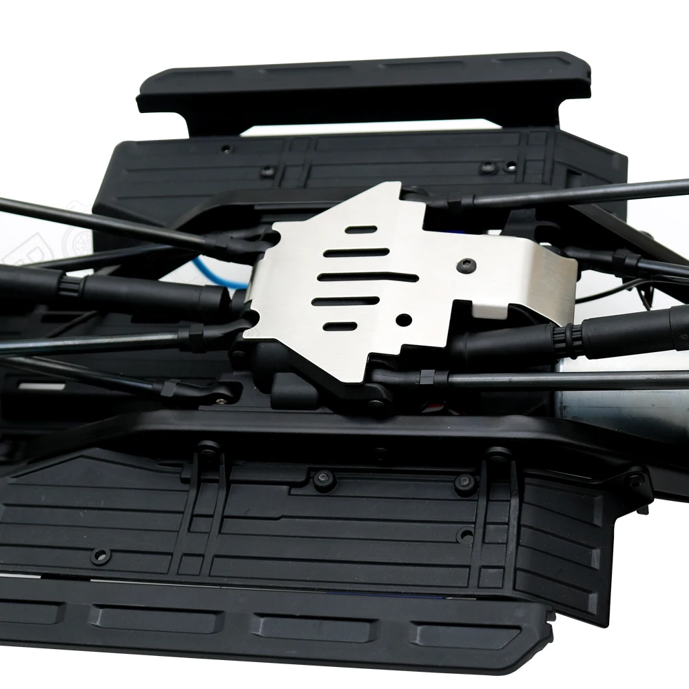 Gratis Ongkir TRX4สแตนเลส Chassis Armour เพลา Protector ลื่นไถลสำหรับ1/10 RC Crawler TRX-4