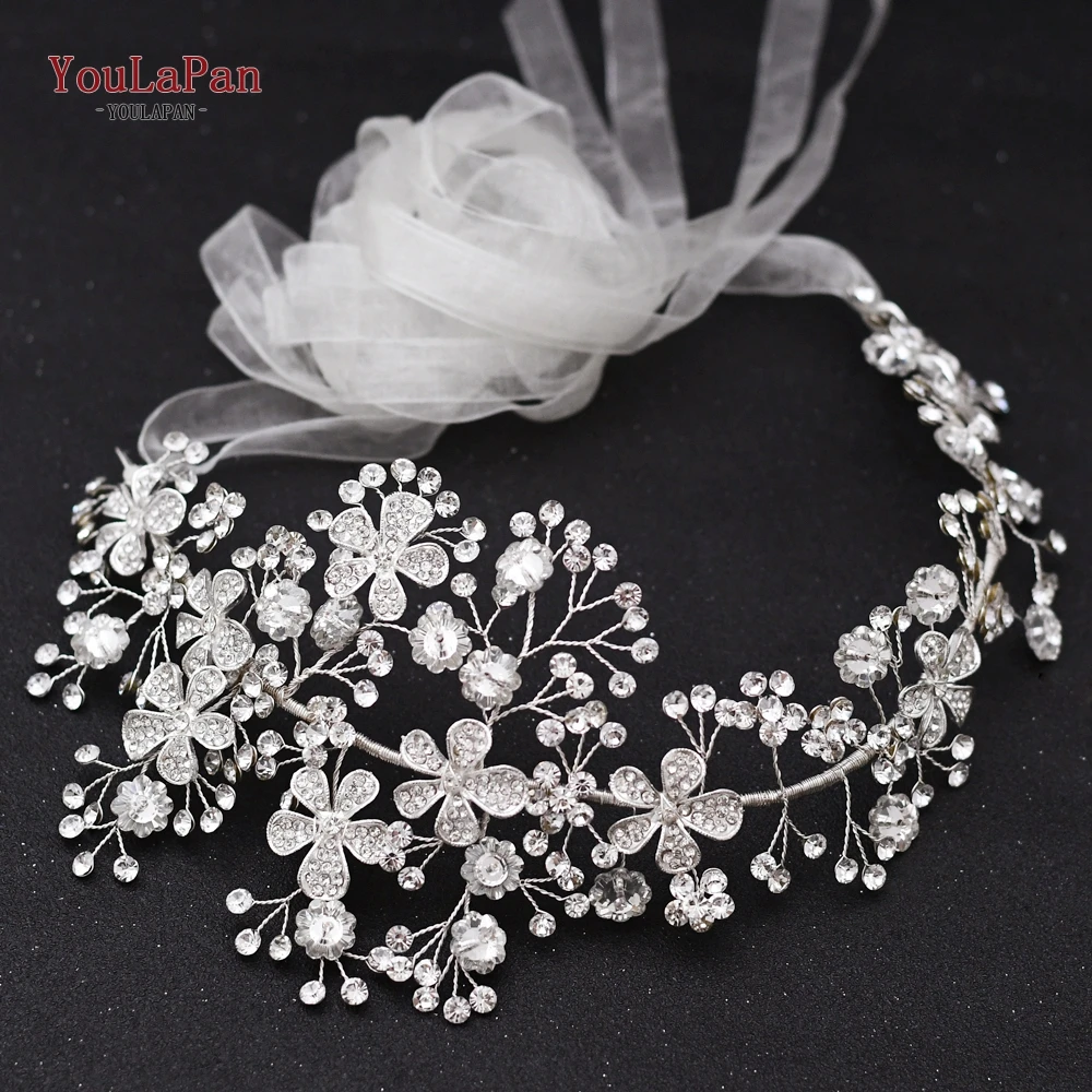 YouLaPan – ceinture de mariée princesse SH273, avec des strass et des fleurs en alliage, pour femmes, nouveau Style