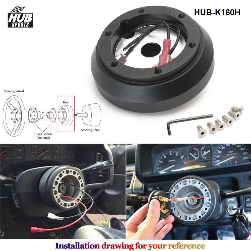 Short Hub Steering Wheel Adapter For Genesis Miata RX-7 RX-8 626 Protege Tiburon HUB-K160H