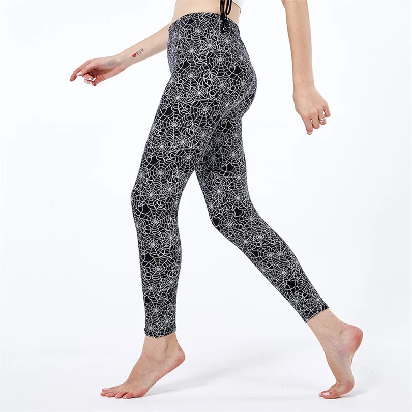 YRRETY Cao Cấp Quần Legging Nữ Thể Dục Quần Legging Nữ Nhện In Thun Tập Gym Tập Thể Quần Chạy Polyester Quần