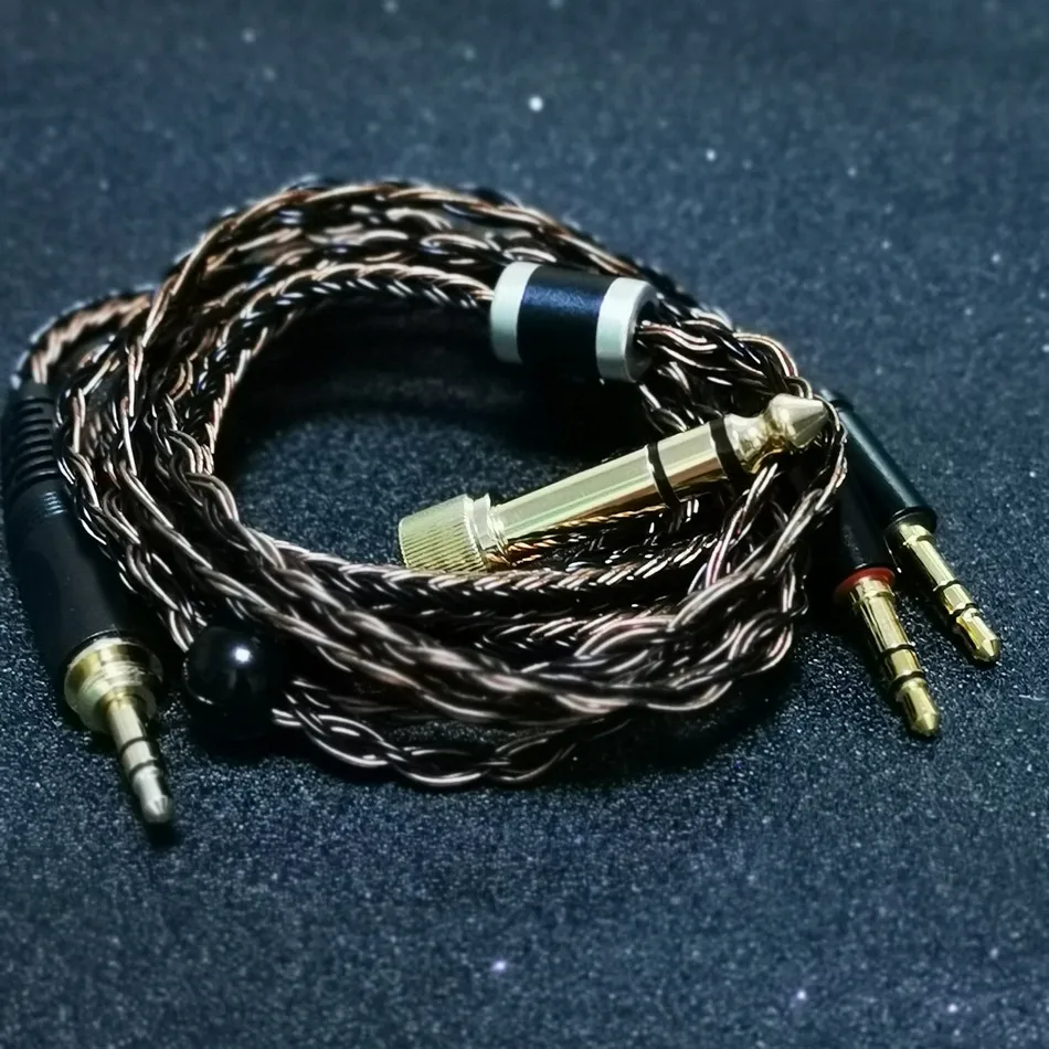 16 Core Headphones Upgrade Replacement Audio Cable for  1 to 2 jack 3.5mm,Dual 3.5mm Jack Cable for HANADOMI B8