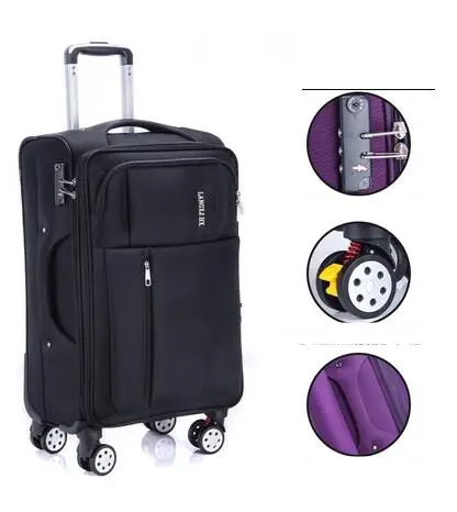 Luggage Suitcase Oxford Spinner suitcase Men Travel Rolling luggage bag On Wheels Travel Wheeled Suitcase travel trolley bag