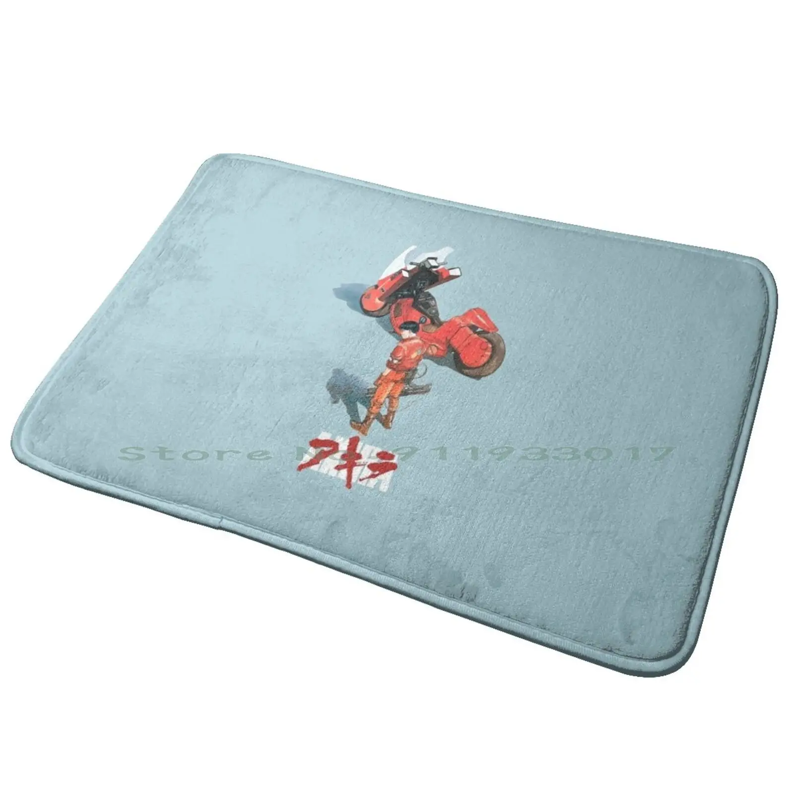 Akira-Shotaro Kaneda And Bike Entrance Door Mat Bath Mat Rug Baseball Patterns History Trading Edwardian Sports Anti-Slip