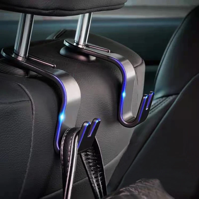 Universal Car Seat Back Hook Phone Holder PP Car Accessories Interior Portable Storage Hook for Car Bag Purse Cloth Hanger Drop 2