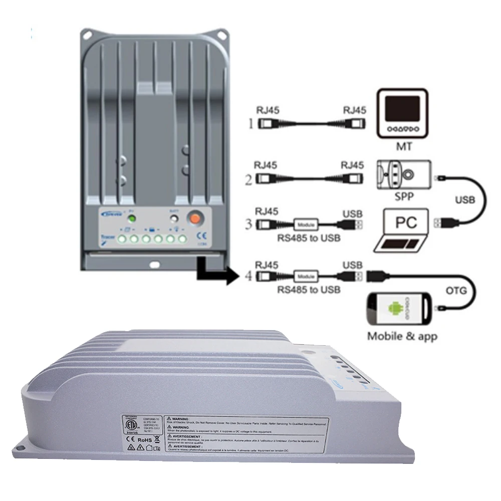 EPever MPPT solar charge controller Tracer-BN Series 10A/20A/30A/40A 2215BN 3215BN 4215BN 12V/24V epsolar solar regulator