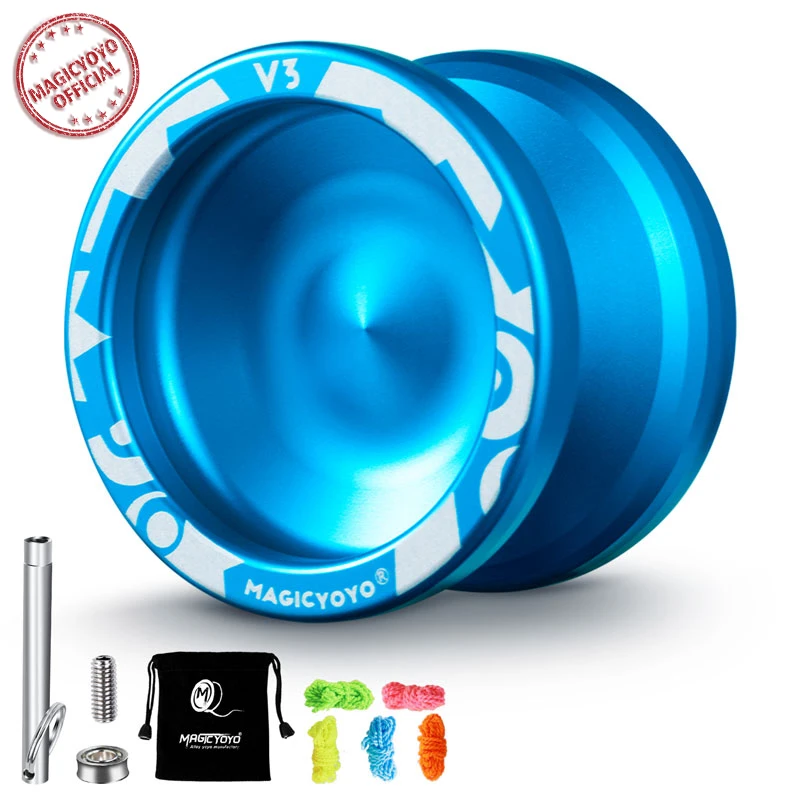 MAGICYOYO V3 Professional YoYo Metal Responsive Yo Yo for Kids Beginner Replacement Unresponsive Yoyo Bearing for Advanced Toys