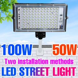 Reflectores LED para exteriores, lámparas de calle para iluminación de paisaje de jardín, 100W, 50W, IP65, impermeables, AC 220V, 230V, 240V