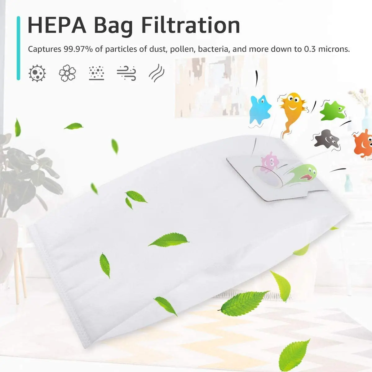 53294 Style O HEPA أكياس الغبار متوافق مع كنمور مكانس كهربائية تستقيم 9 Pack