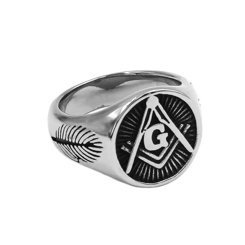 Norse Viking Masonic Ring Stainless Steel Freemasonry Skull Tree of Life Biker Men Jewelry Gift SWR0998