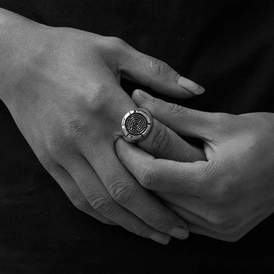 Wholesale Vintage Maze Ring Stainless Steel Mens New Design  Biker Rock Roll Gothic Punk Wedding Engagement Jewelry Ring OSR530